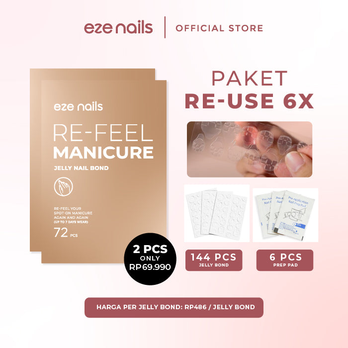 Re-feel Manicure Jelly Bond (Lem Kuku Tangan Pemakaian Ulang)