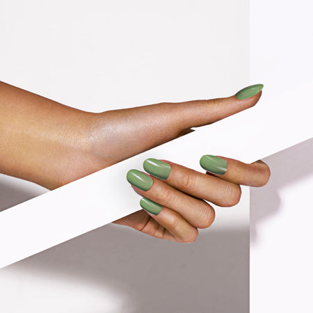 Walanda In Sage Green - Eze Nails Spot On Manicure (Kuku Palsu Tempel)